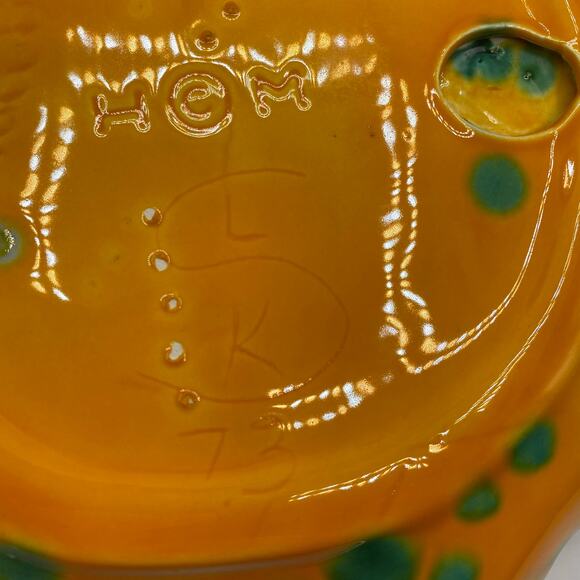 Vintage Holland Mold‎ Drip Glazed Ceramic Leaf Dish - Picture 5 of 6